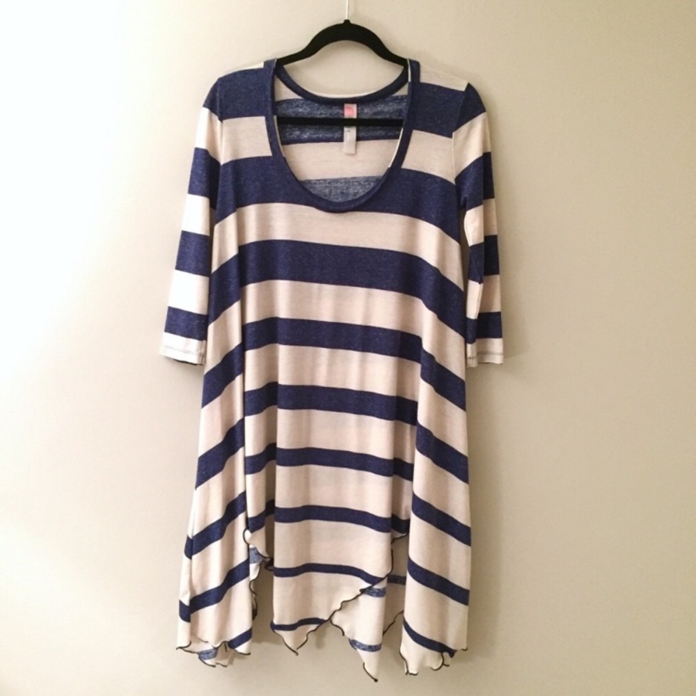 Free People Beach Blue Striped Dress